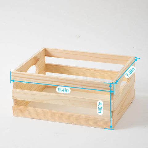 Xhqsulsclac rustic crates close-up reveals pine grain and decor potential.