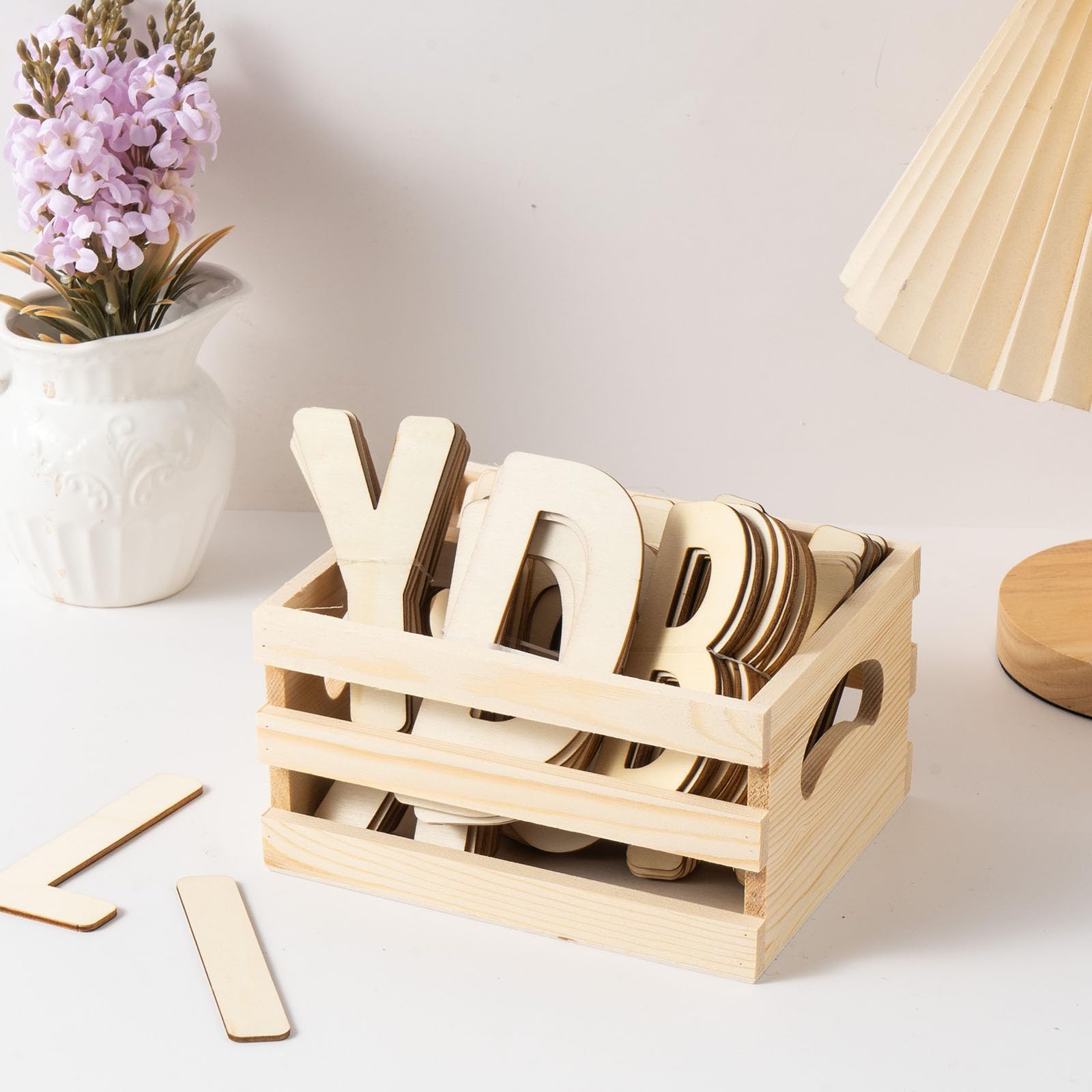 Xhqsulsclac crates on display add rustic farmhouse touch to living spaces.