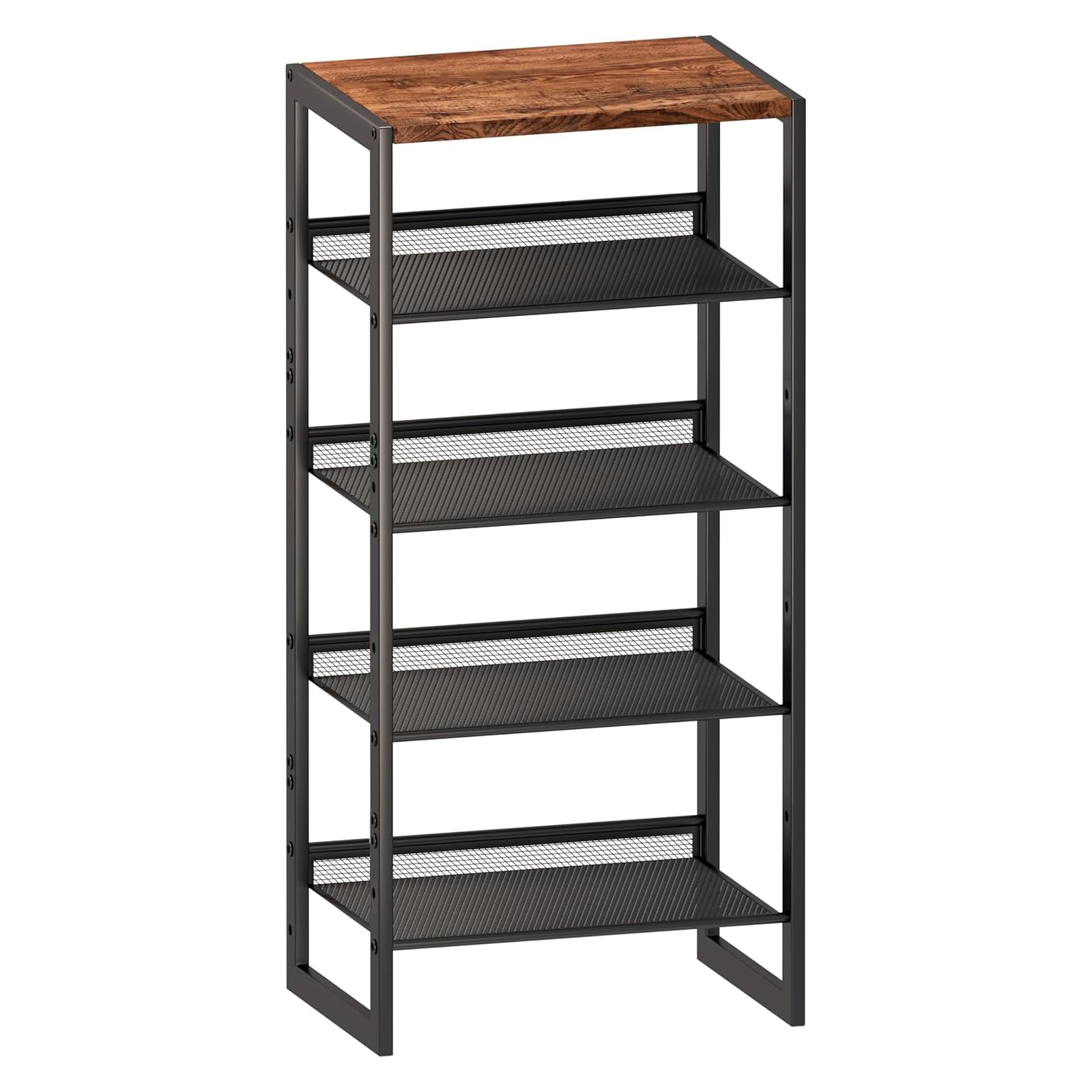 Xiacare 5-tier shoe rack top view shows sturdy frame and organized entryway.