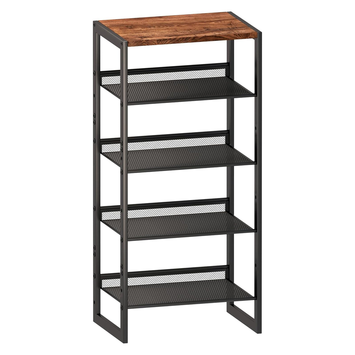 Xiacare 5-tier shoe rack top view shows sturdy frame and organized entryway.