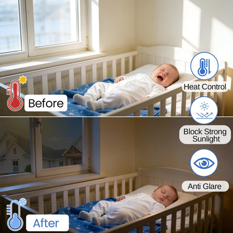 Xiawei heat-control window film keeps rooms cooler and supports AC efficiency.