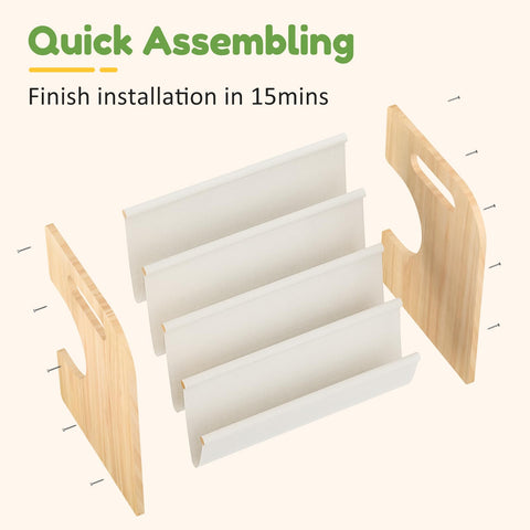 Tool-free assembly steps for XiaZ shelf in minutes