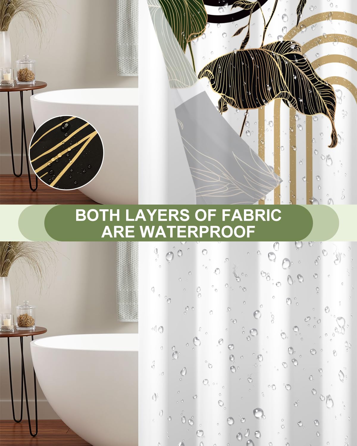 Xiazhilaio snap-in liner inside the curtain for easy cleaning and maintenance.