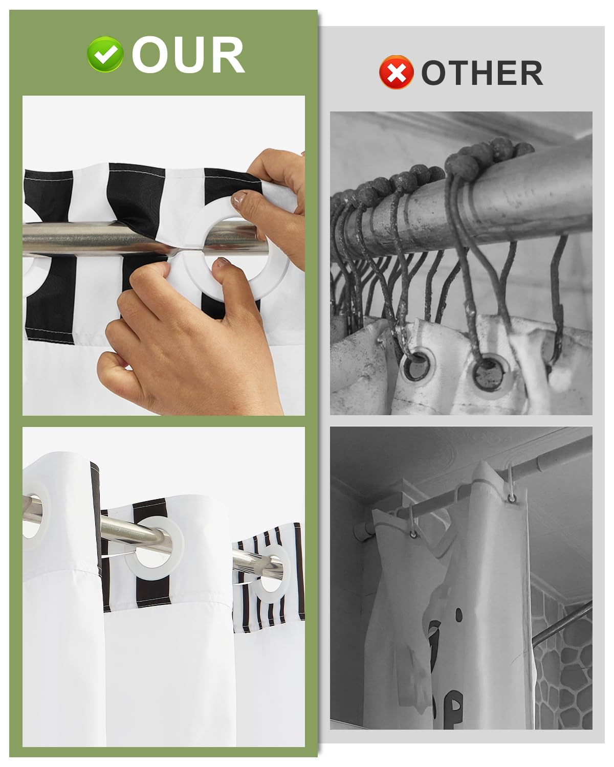Xiazhilaio weighted hem maintains curtain alignment and drape.