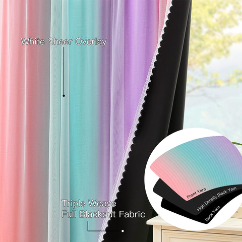 XiDi 63-inch long curtains fit standard rods for full coverage.