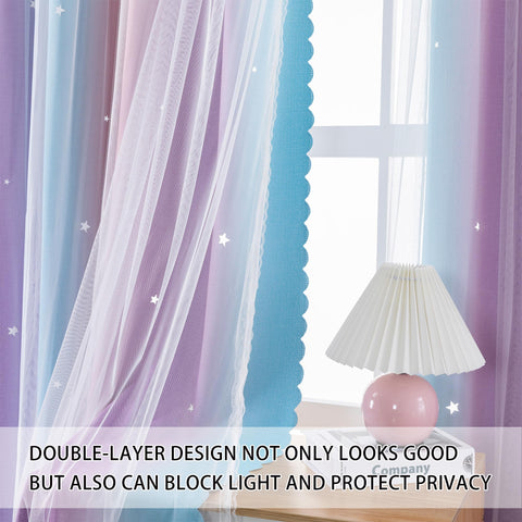 XiDi lace-edge star curtain adds elegant texture