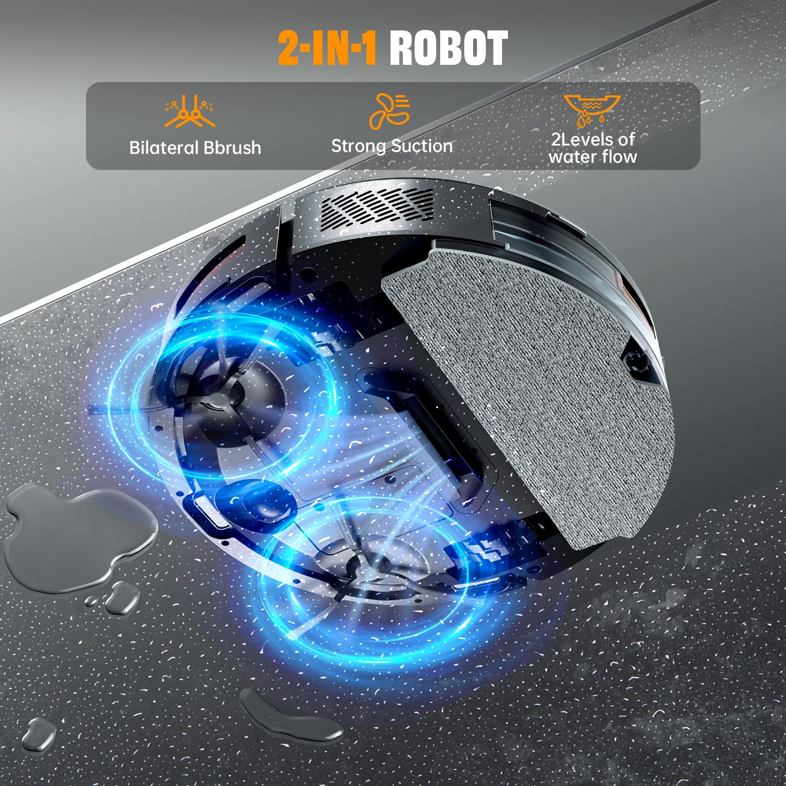 XIEBro E8S gyroscope navigation visual demonstrates precise room mapping