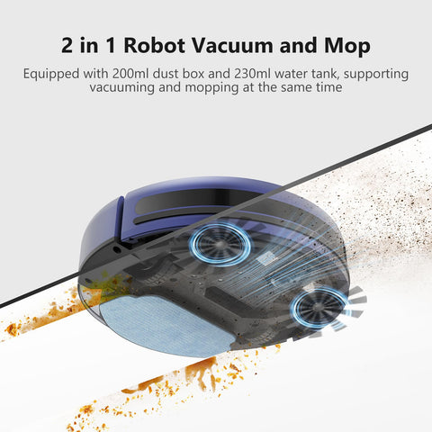 BR151 robot vacuum mopping function with 230 ml water tank