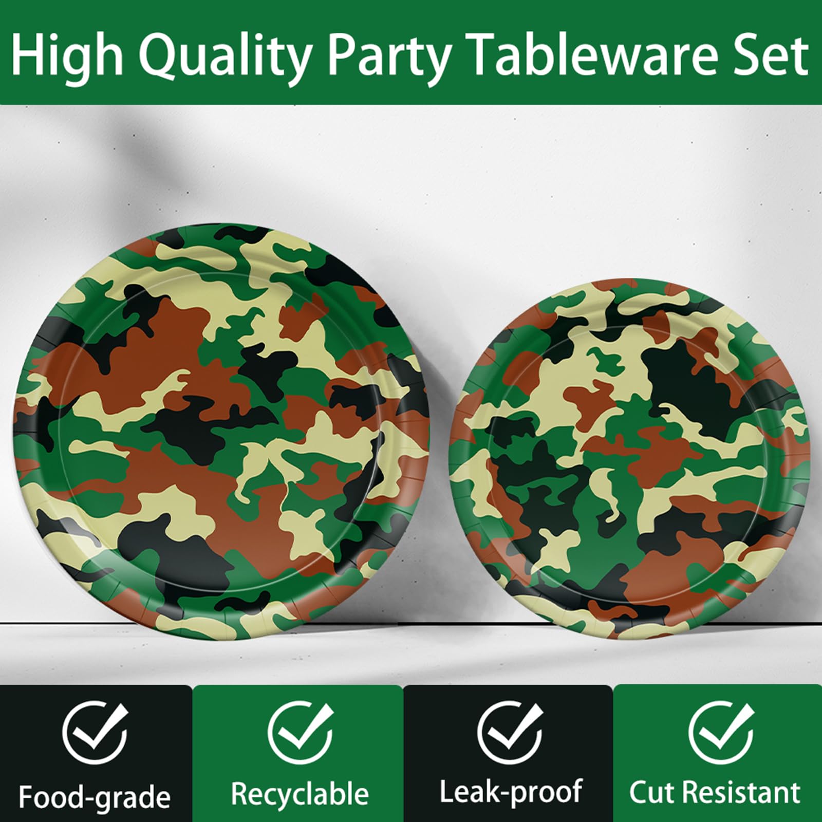 XIENBLOC camo napkins for messy moments, soft texture and quick use.