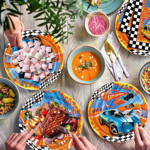 XIENBLOC racing car utensils 24-piece set for easy dining