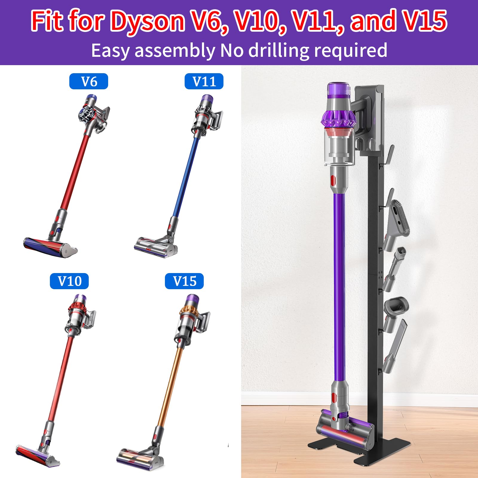 XIGOO Dyson stand base detail shows reinforced foundation for durability