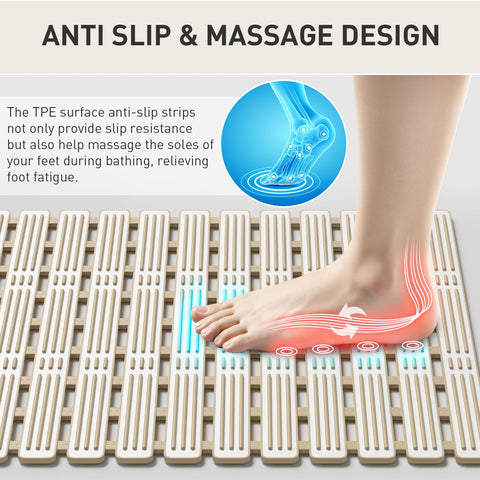 XIYUNTE cut-to-fit bath mat for tub or shower spaces.