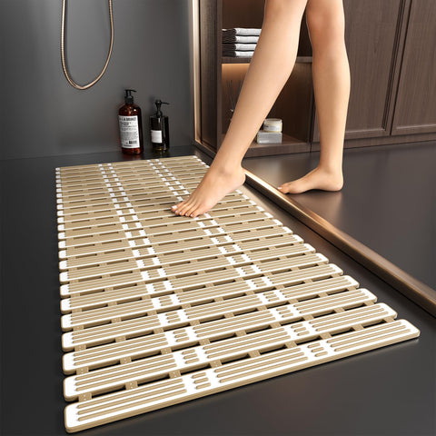 XIYUNTE non-slip shower mat with 216 suction cups for secure grip in wet bathrooms.