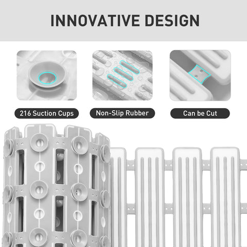 XIYUNTE tub mat with drainage gap for quick drying