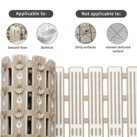 XIYUNTE tub or shower mat with strong suction in action.