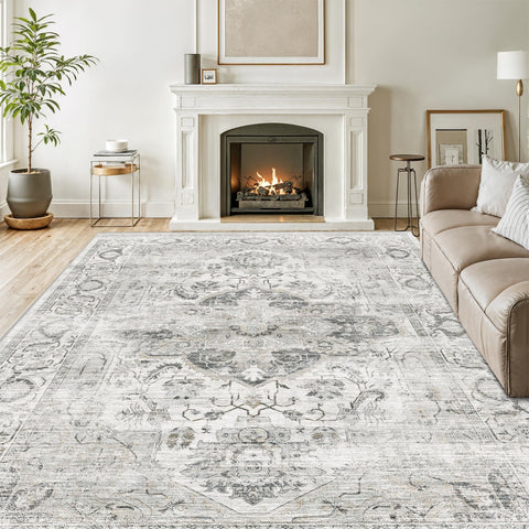 Xilixili washable 8x10 area rug soft-pile closeup highlights plush underfoot feel.