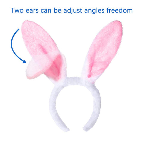 XIMISHOP plush bunny ears headband is soft, comfortable, and adjustable for all ages