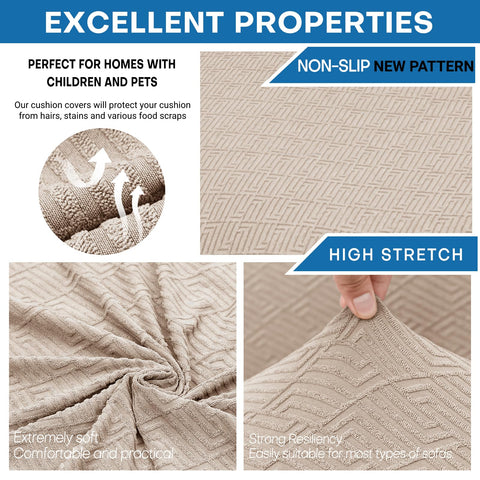 XINEAGE jacquard-pattern cover adds decorative geometric design to refresh decor.