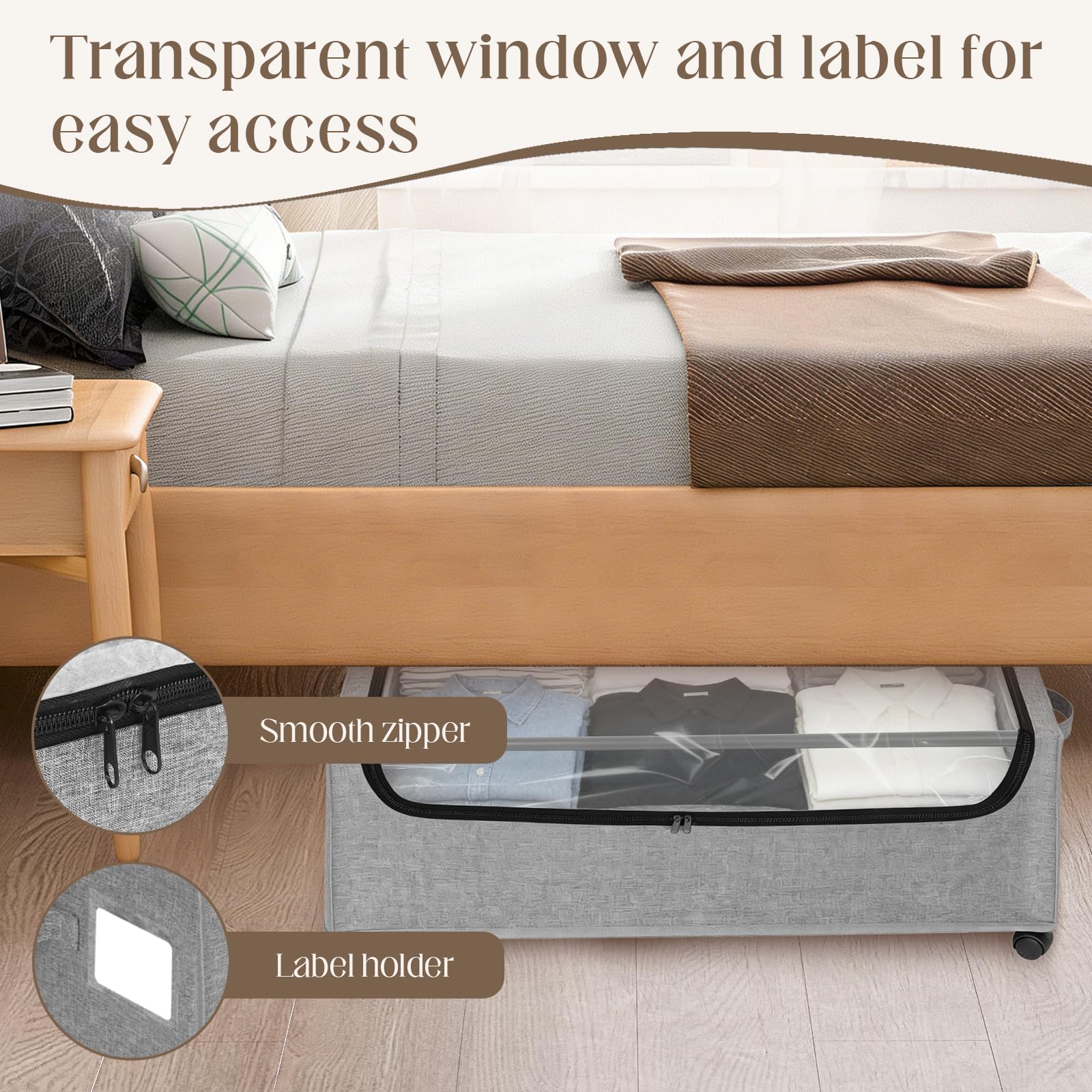 Xingyinghome under-bed storage heavy-duty frame with durable fabric for long-lasting use.