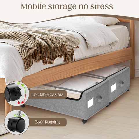 Xingyinghome under-bed storage label window for easy content identification at a glance.