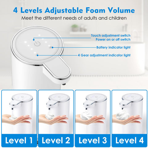 XINKORA 4-level foam dispenser with adjustable foam settings