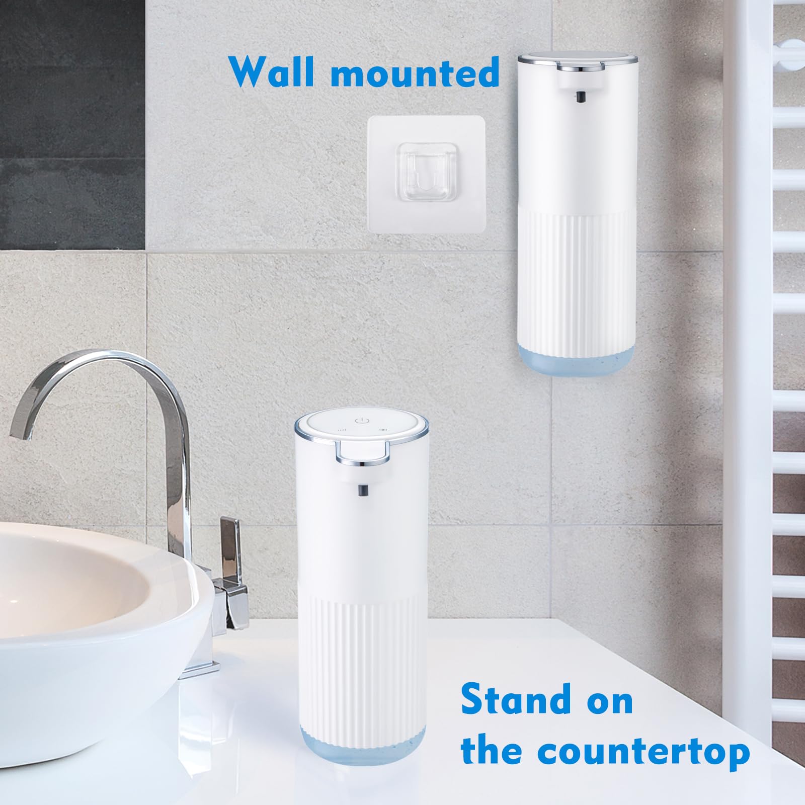 XINKORA versatile foam dispenser suitable for wall-mount or countertop