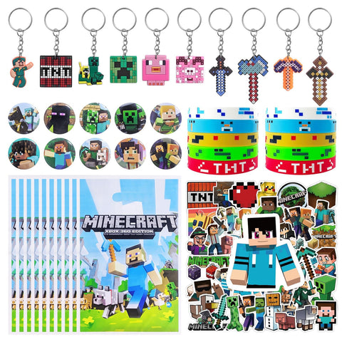 Xioose Pixel Style 90pcs party set for a colorful birthday celebration.