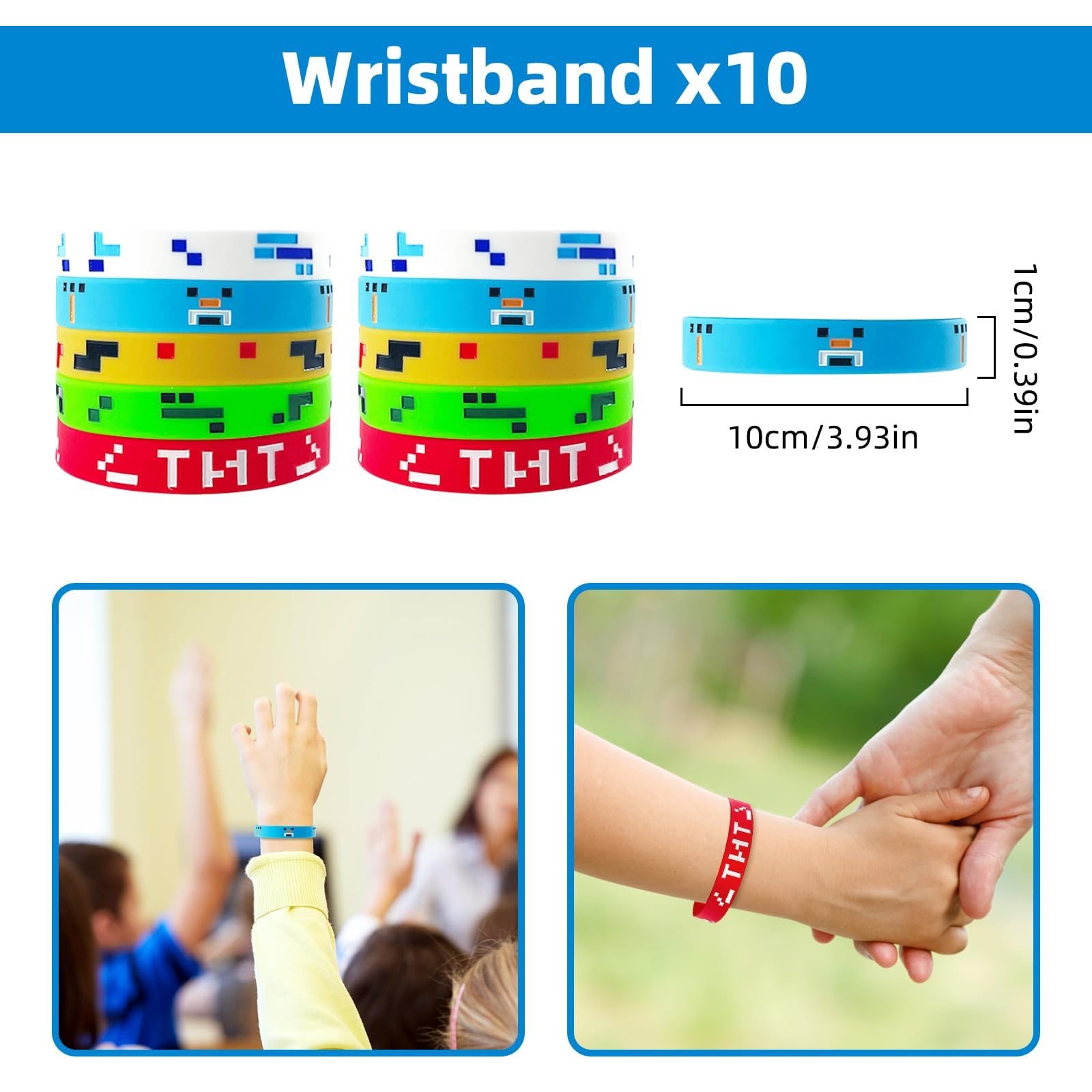 Xioose wristbands 10pcs for safe silicone keepsakes for kids.
