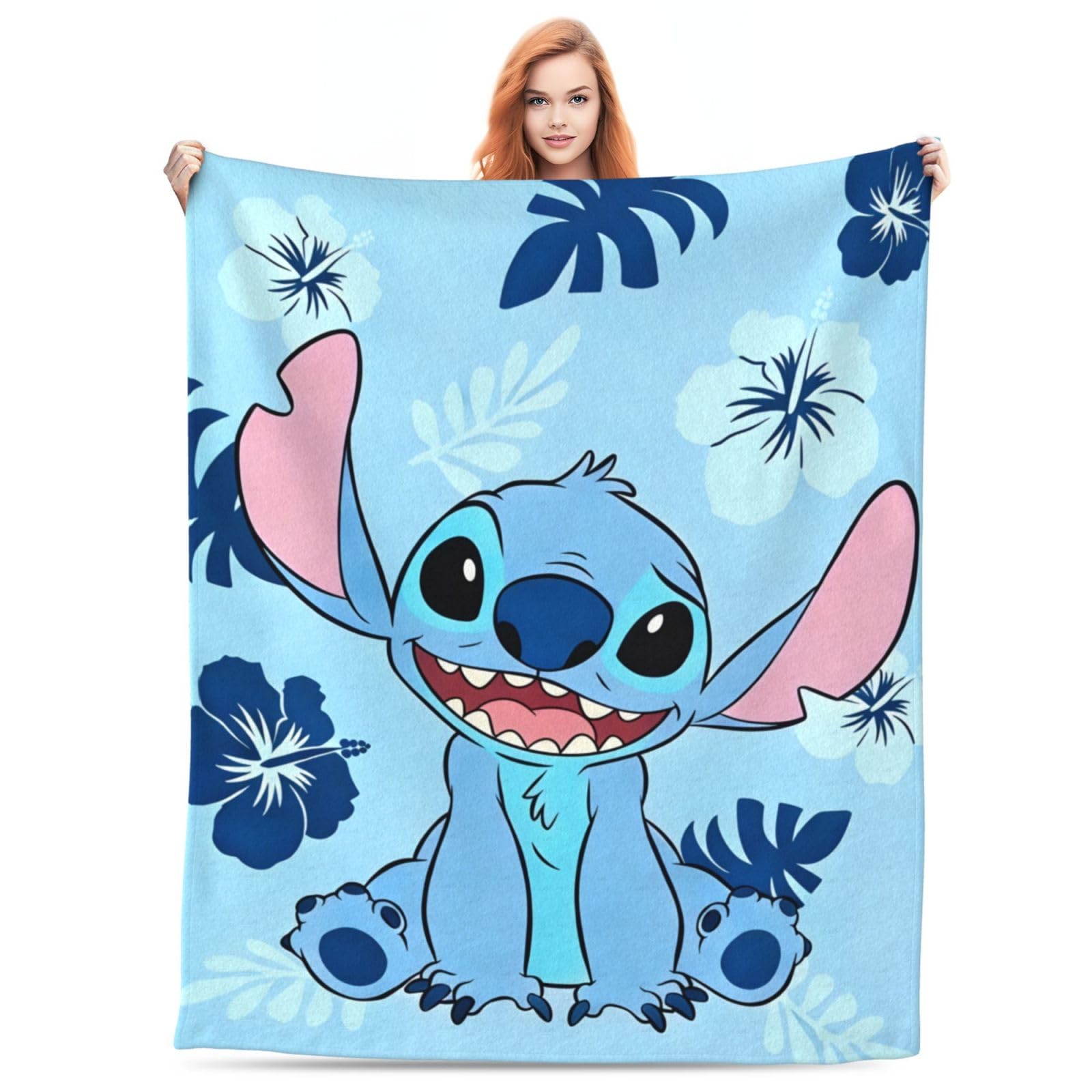 Xjmjhy cute throw blanket with cartoon print, ideal for cozy bed or couch