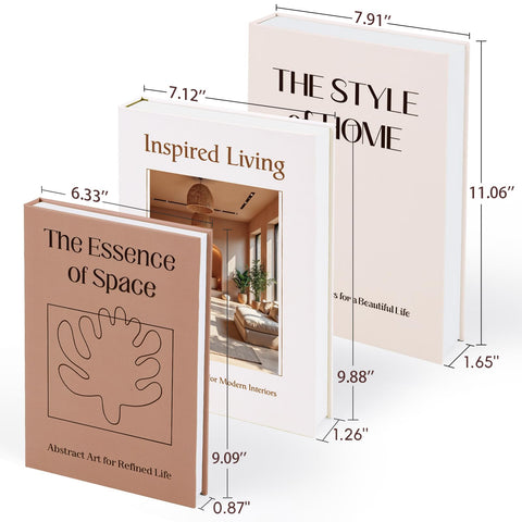 XKDOUS decorative books on a shelf add modern flair and organization.