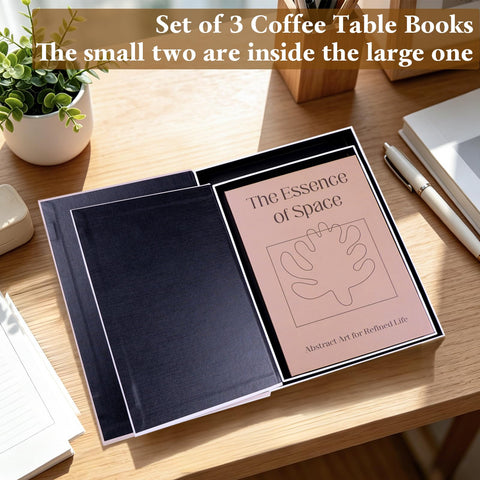 XKDOUS hollow-storage decorative books conceal remotes and photos.