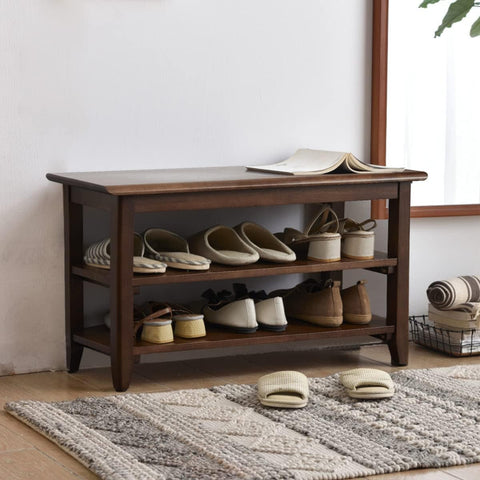 XKZG storage bench in hallway setup demonstrates versatile seating and storage