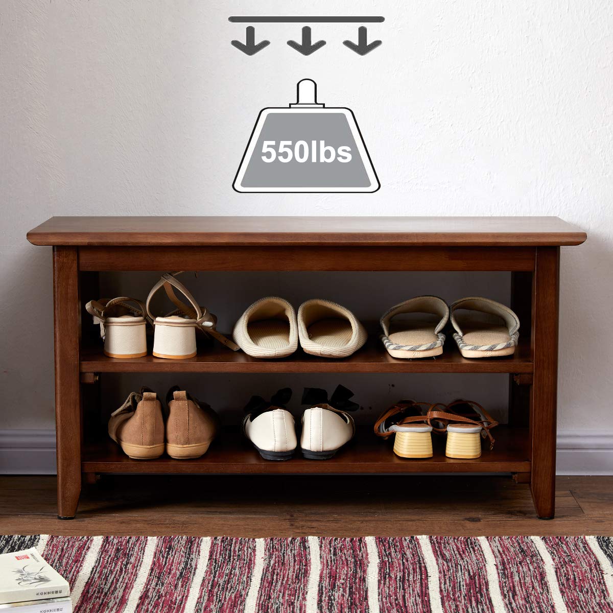 XKZG storage bench side view highlighting sturdy frame for daily use