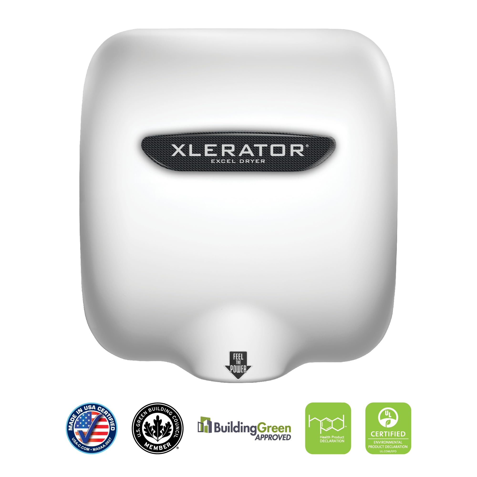 XLATOR XL-BW adjustable heat settings tailor comfort for different restroom environments.