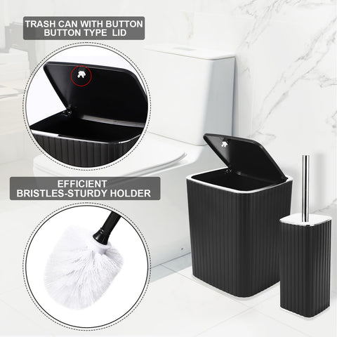 XLHOMO trash can adds a sleek finish to the set