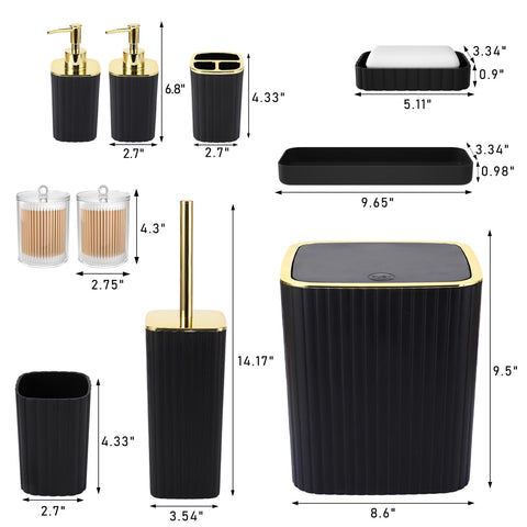 XLHOMO black toothbrush holder keeps essentials tidy