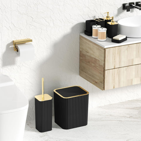 XLHOMO black vanity tray organizes small items on display