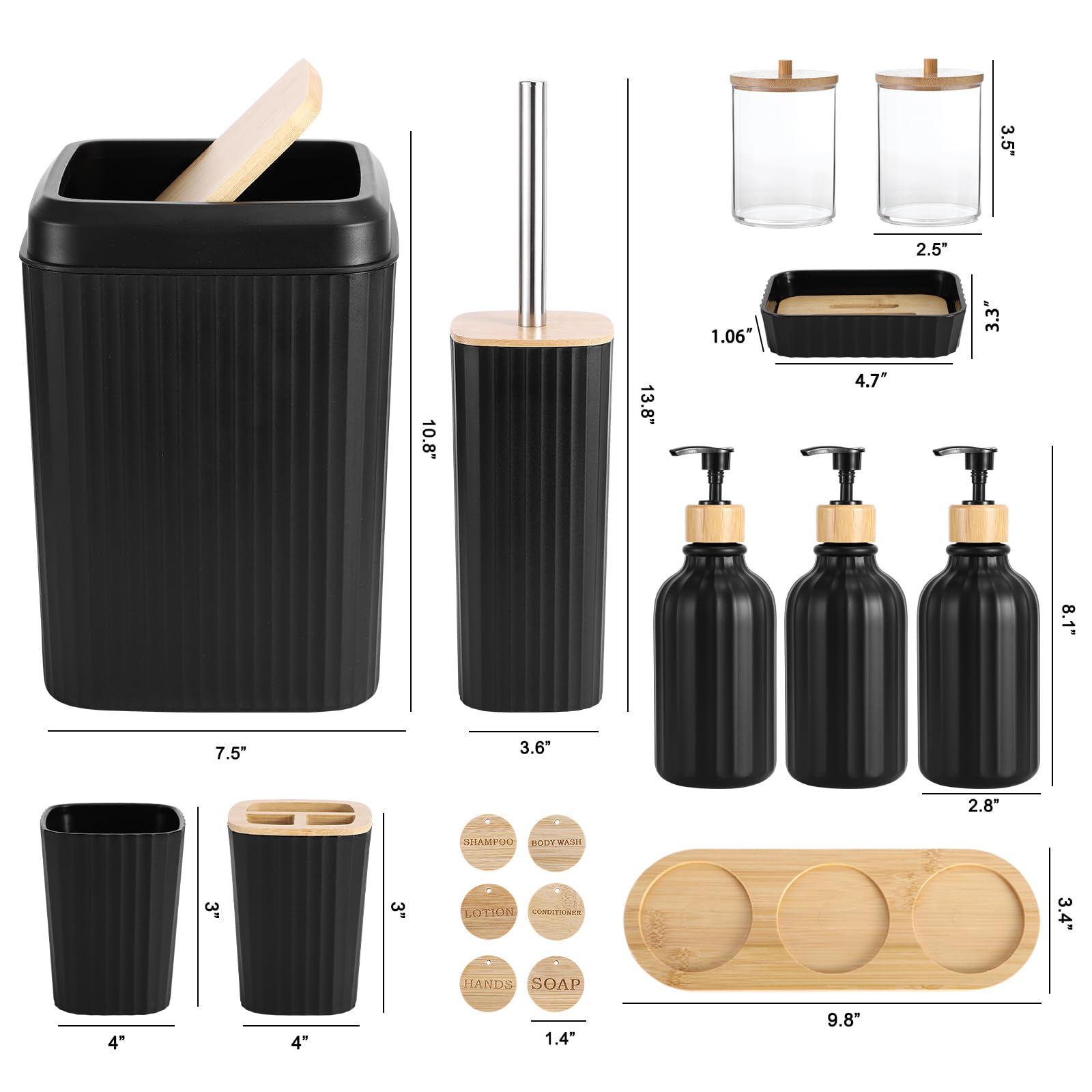XLHOMO black toilet brush organizer for easy access and stability.