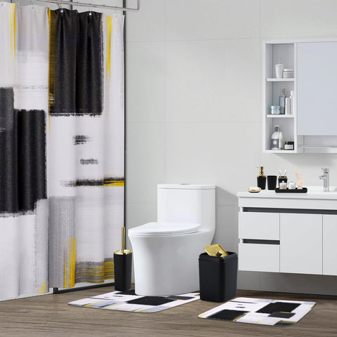 XLHOMO shower curtain hooks secure the curtain neatly.