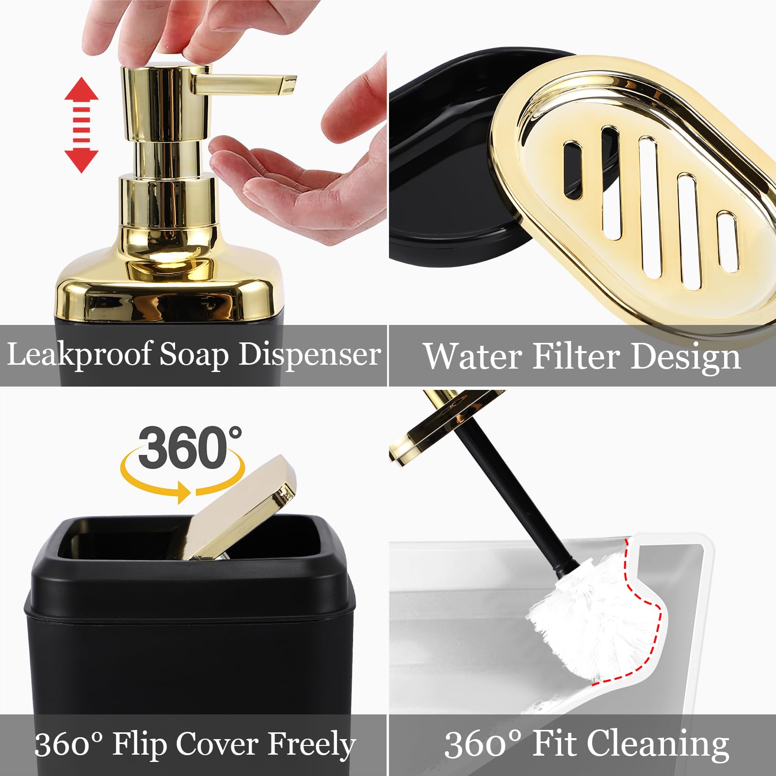XLHOMO tumbler for rinsing and storage keeps vanity tidy.