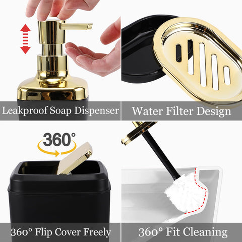 XLHOMO tumbler for rinsing and storage keeps vanity tidy.
