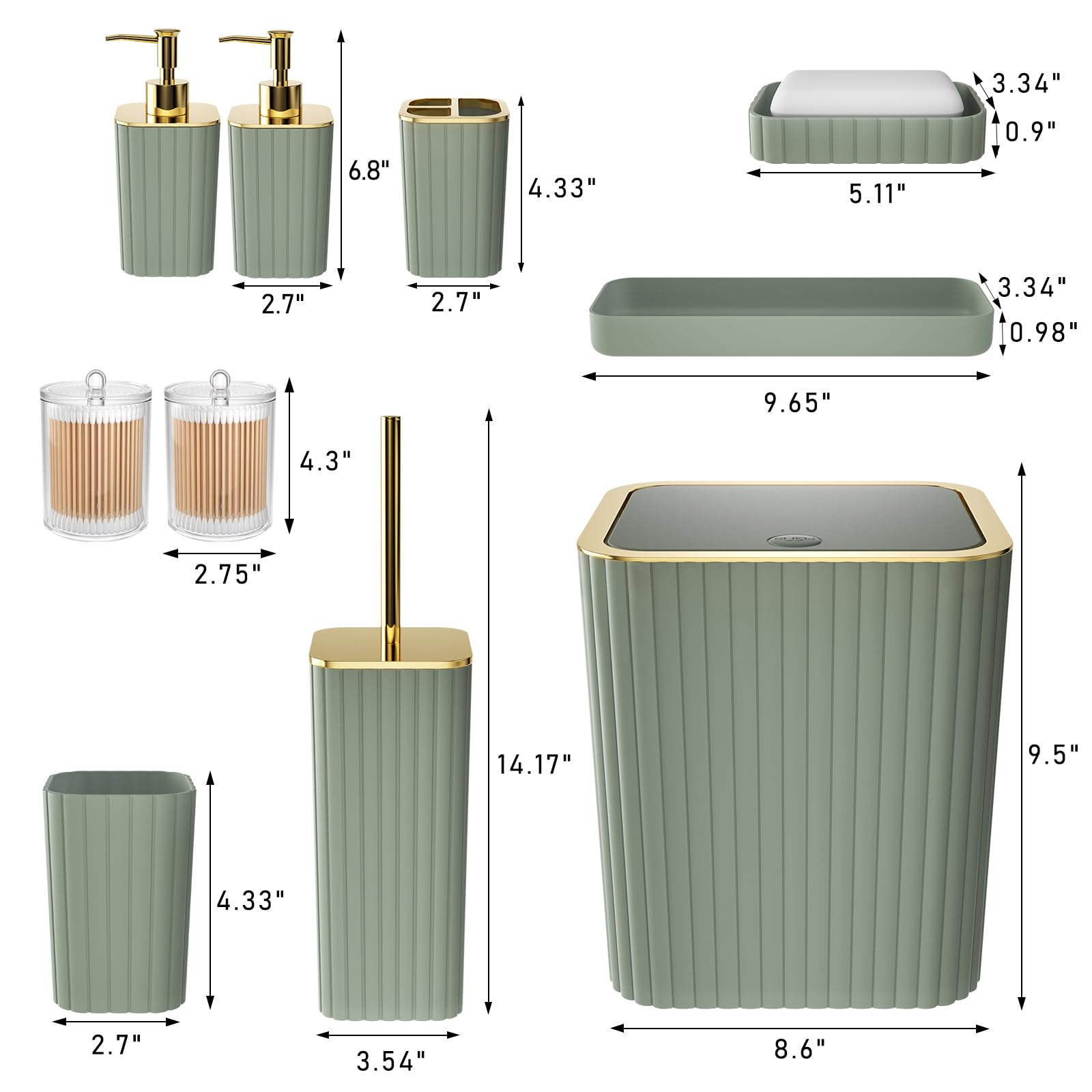 XLHOMO soap dispensers 2-pack with rust-resistant pumps for daily use