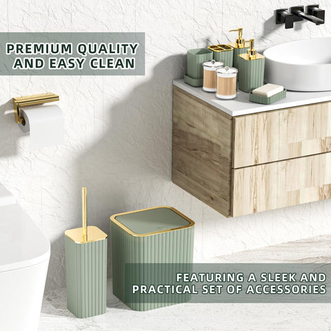  XLHOMO vanity tray organizes small items with a stylish striped design