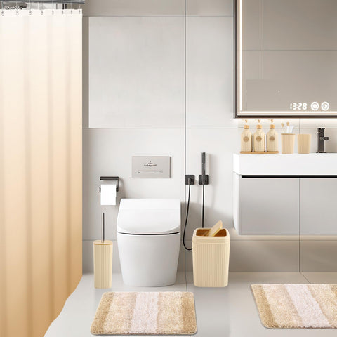 XLHOMO toothbrush holder and cup keep counters tidy.