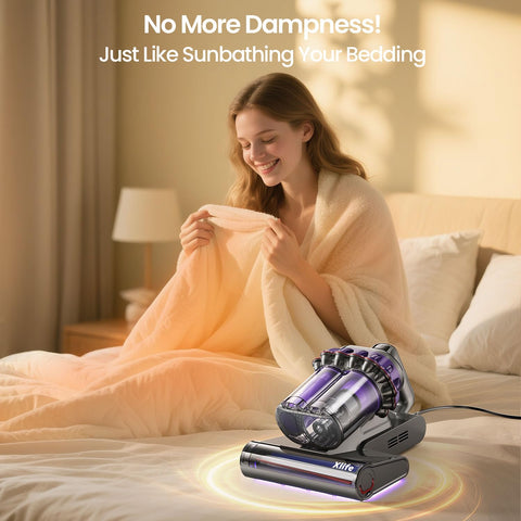 Xlife Mattress Vacuum dual roller brushes tackling pet hair
