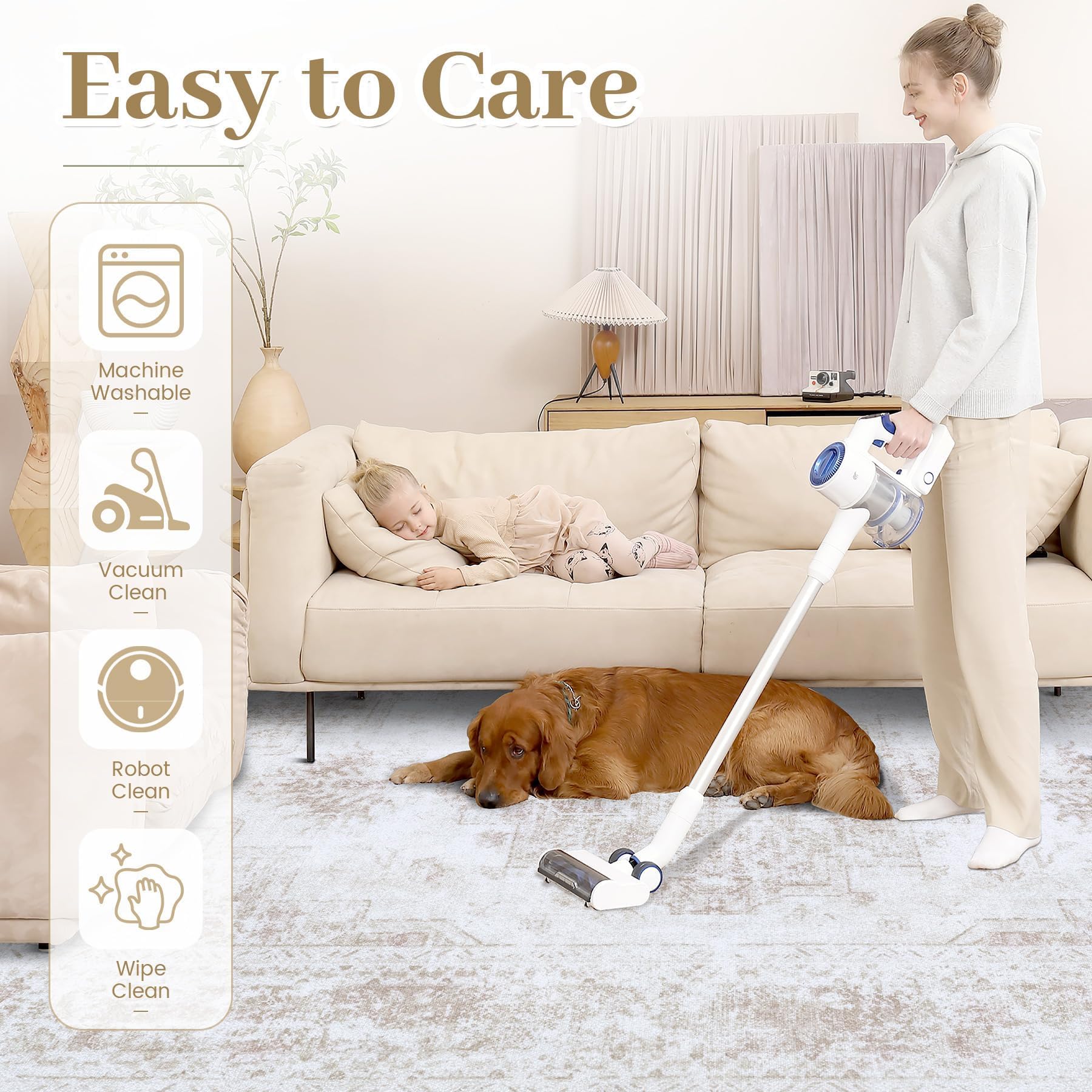 XLUEZ kids and pets friendly rug for cozy family moments