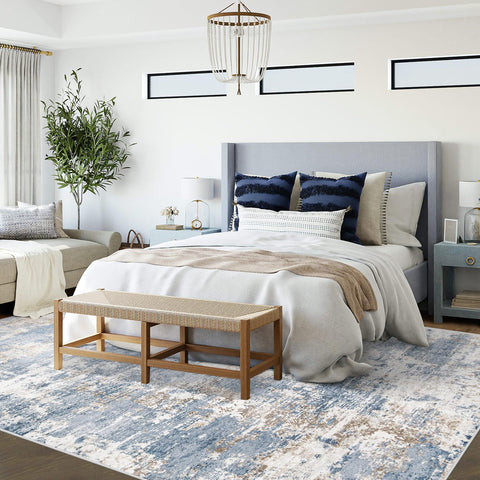 XLUEZ low-pile 0.16 inch rug for easy cleaning and clearance.