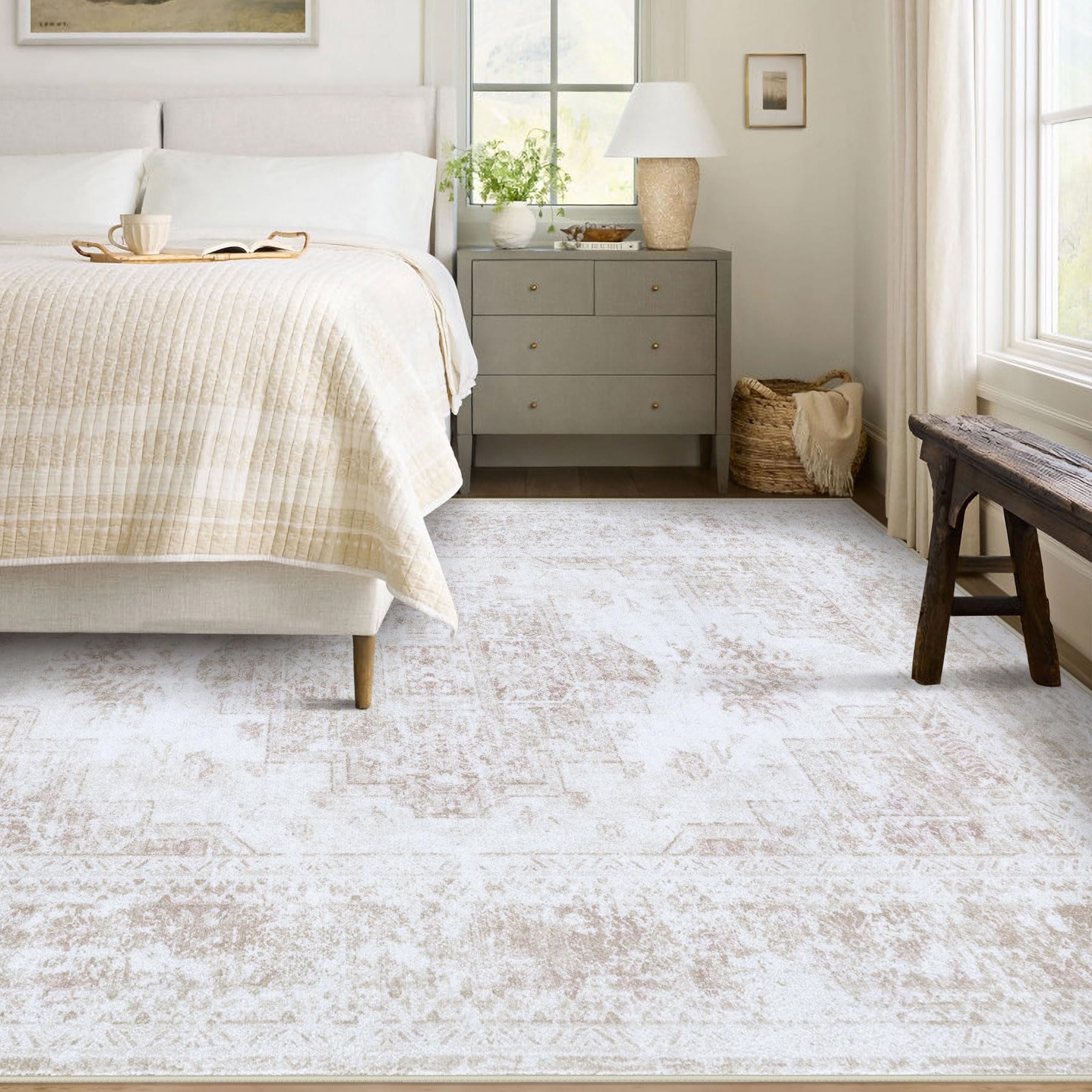 XLUEZ machine washable 6x9 rug for quick refreshes