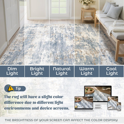 XLUEZ machine washable rug for quick refresh.