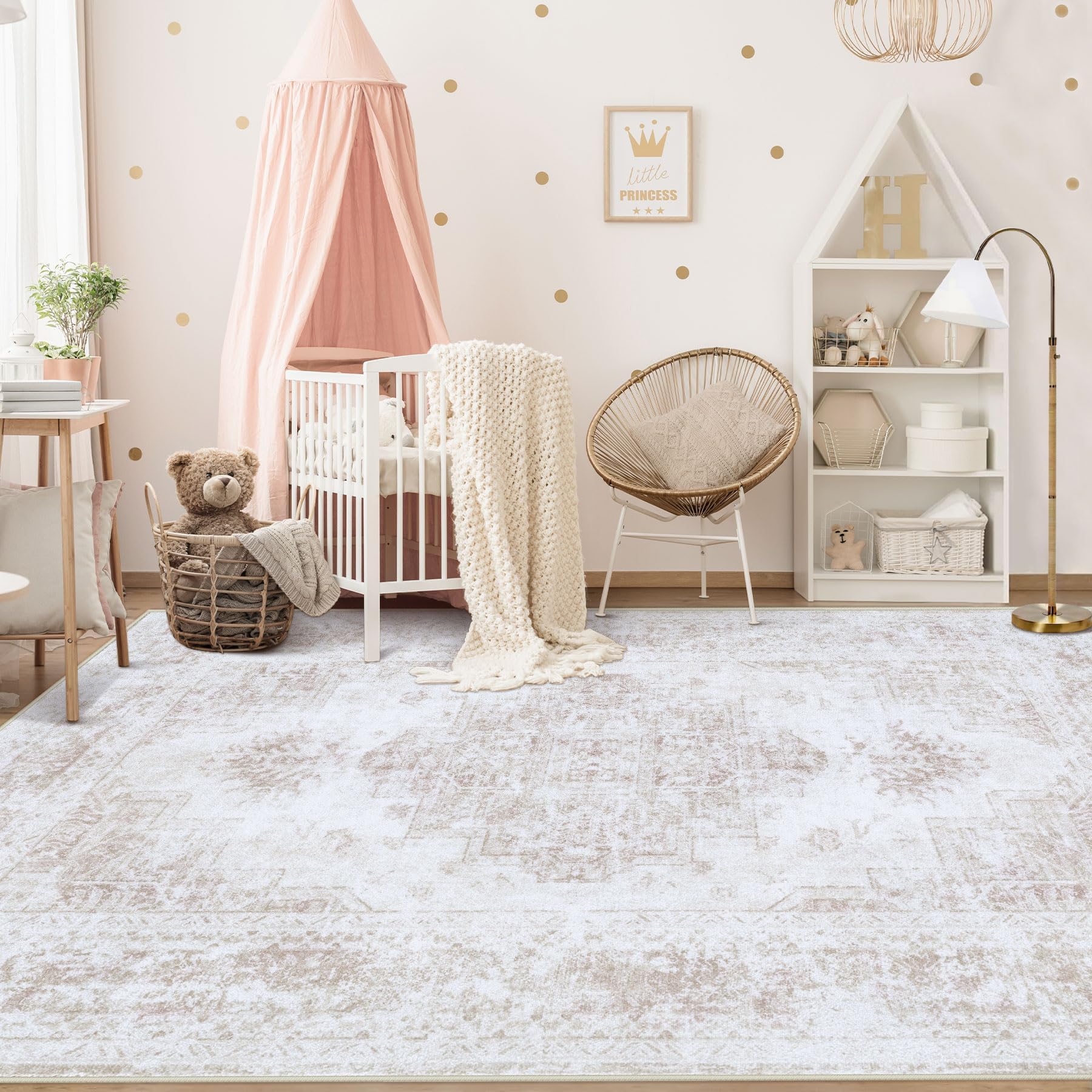 XLUEZ non-slip soft low pile rug for safe high-traffic areas